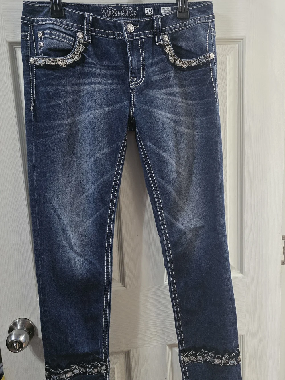 Miss Me Dark Wash Embellished Women's Jeans - 29 - Picture 1 of 5